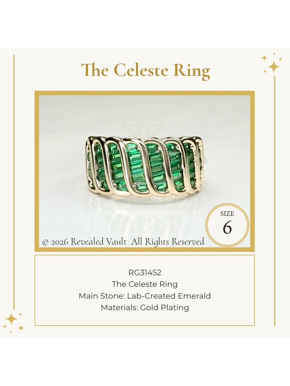 The Celeste Ring - Size 6 - May Birthday 2026
